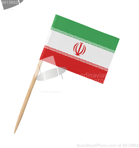 Image of Small paper Iranian flag on wooden stick