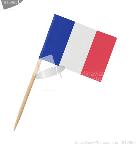 Image of Small paper French flag on wooden stick
