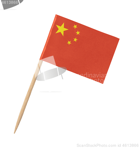 Image of Small paper Chinese flag on wooden stick