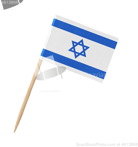 Image of Small paper Israeli flag on wooden stick