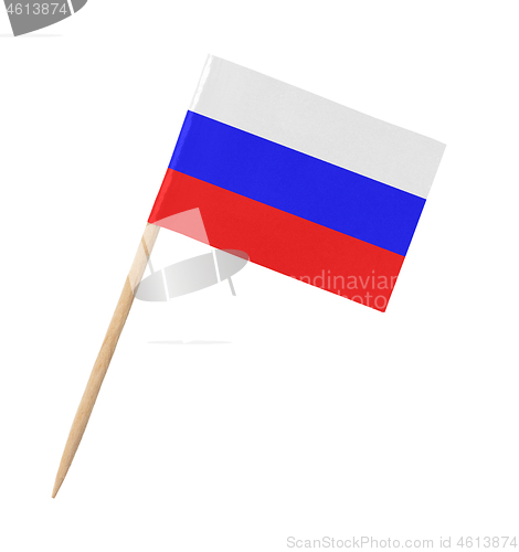 Image of Small paper Russian flag on wooden stick