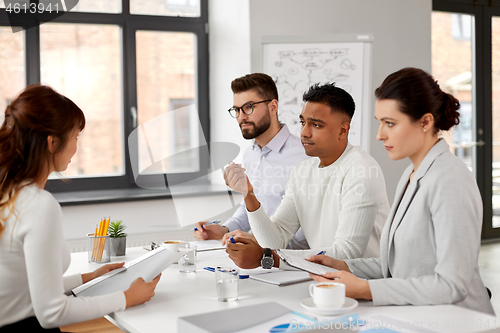 Image of recruiters having job interview with employee