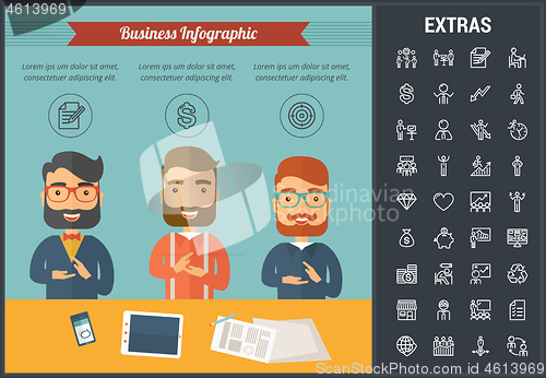 Image of Business infographic template and elements.