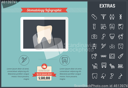 Image of Dentistry infographic template, elements and icons