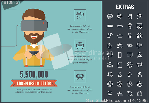 Image of Virtual reality infographic template and elements.