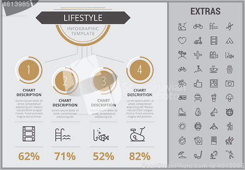 Image of Lifestyle infographic template, elements and icons