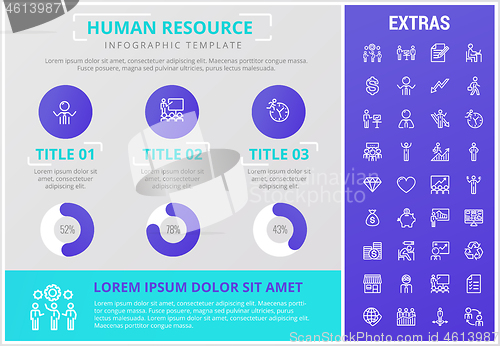 Image of Human resource infographic template and elements.