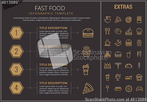 Image of Fast food infographic template and elements.