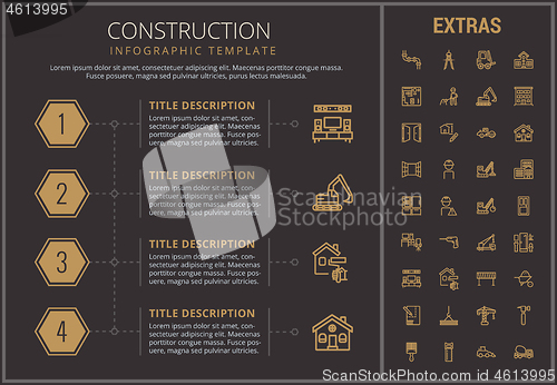 Image of Construction infographic template and elements.