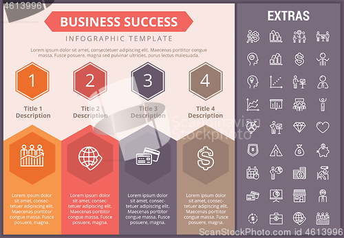 Image of Business success infographic template and elements