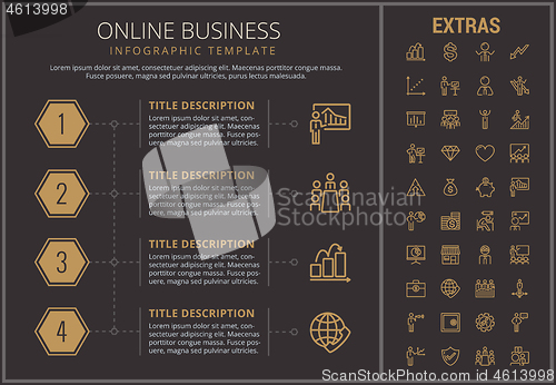 Image of Online business infographic template and elements.