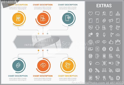 Image of Mobility infographic template, elements and icons.