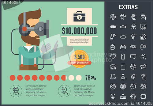 Image of Virtual reality infographic template and elements.