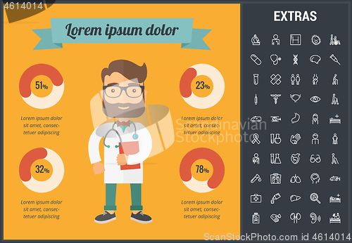 Image of Medicine infographic template, elements and icons.