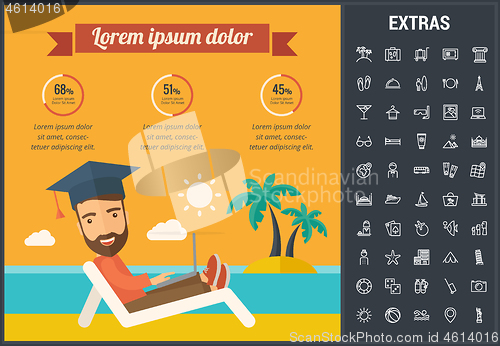 Image of Travel infographic template, elements and icons.