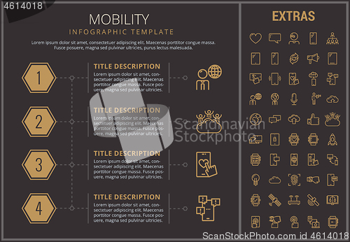 Image of Mobility infographic template, elements and icons.