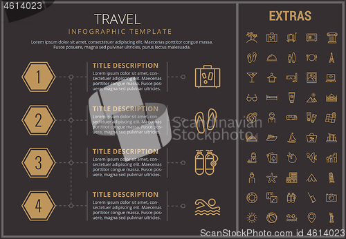 Image of Travel infographic template, elements and icons.