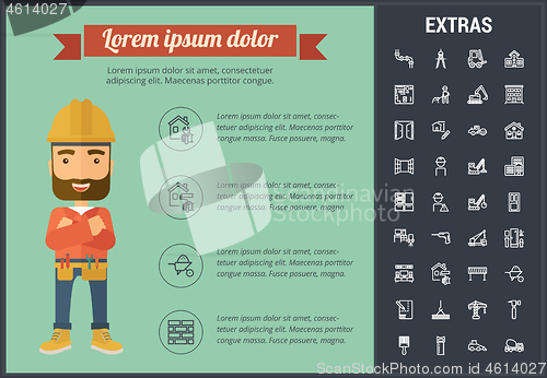 Image of Construction infographic template and elements.