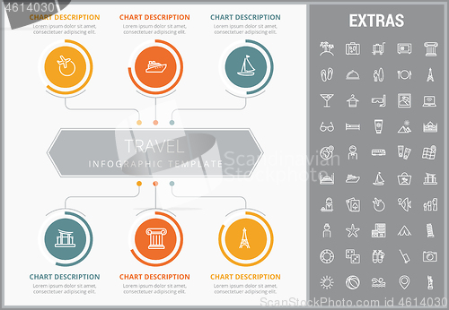 Image of Travel infographic template, elements and icons.