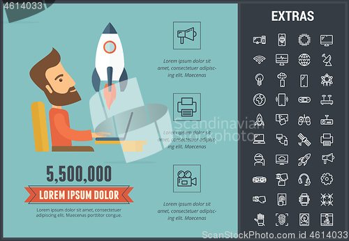 Image of Startup infographic template, elements and icons.