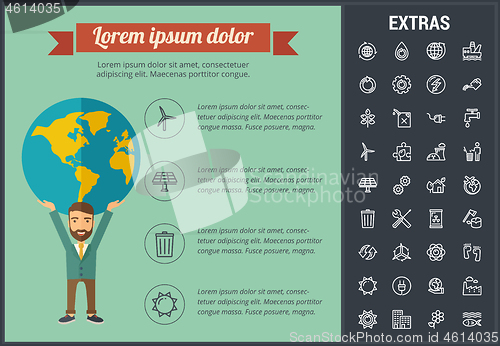 Image of Ecology infographic template, elements and icons.