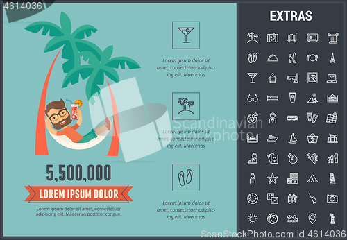 Image of Travel infographic template, elements and icons.
