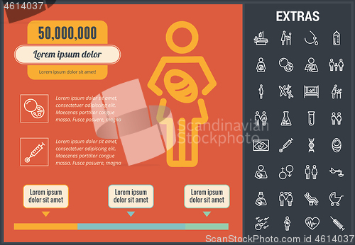 Image of Maternity infographic template, elements and icons