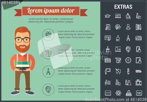 Image of Education infographic template, elements and icons