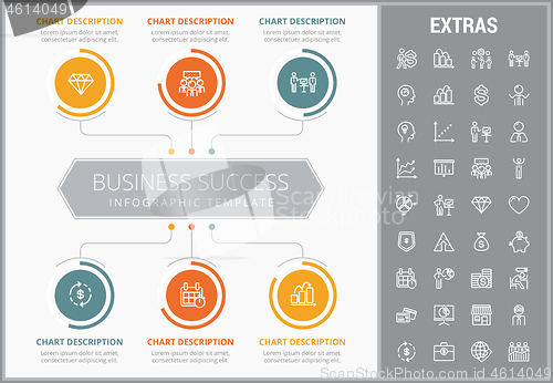 Image of Business success infographic template and elements