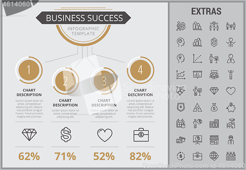 Image of Business success infographic template and elements