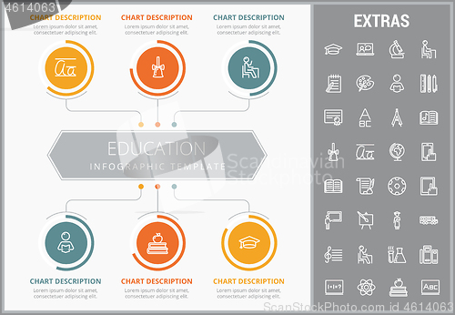 Image of Education infographic template, elements and icons