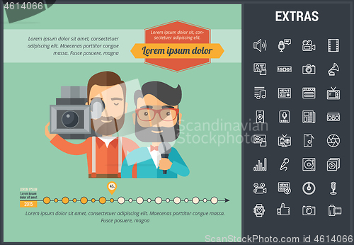 Image of Media infographic template, elements and icons.