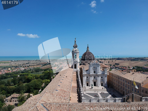 Image of flight over Basilica della Santa Casa Loreto Italy