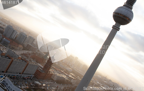 Image of Berlin, Germany on 31.12.2019. The famous Fernsehturm television