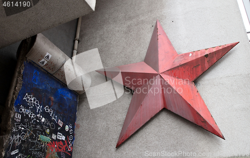 Image of Berlin, Germany on December 30, 2019: Part of the Berlin wall an