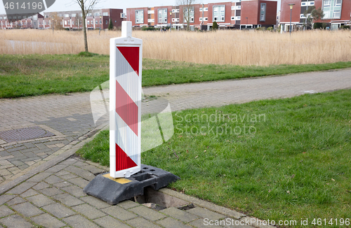 Image of Pavement of paving slabs, requiring repair