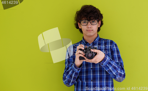 Image of teen photographer with analog slr