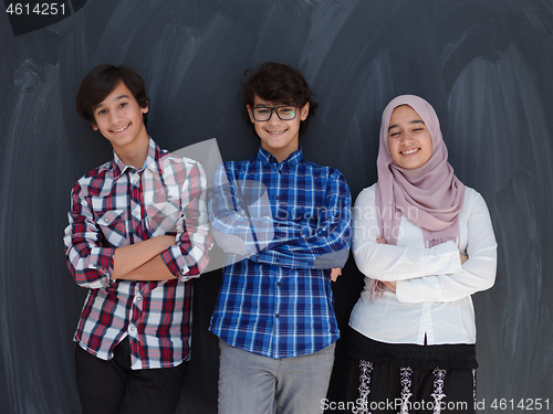 Image of teens portrait arab family