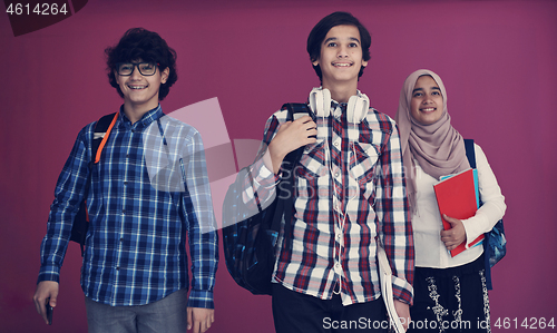 Image of Arab teens group