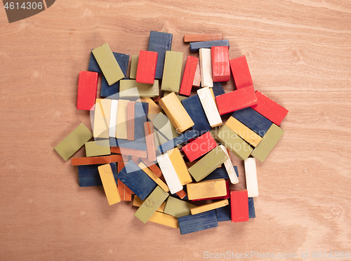 Image of Vintage wooden blocks isolated