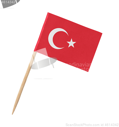 Image of Small paper Turkish flag on wooden stick