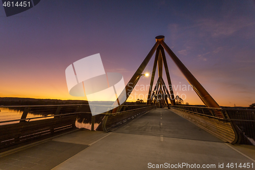 Image of Yandhai Nepean Crossing  bridge at sunset