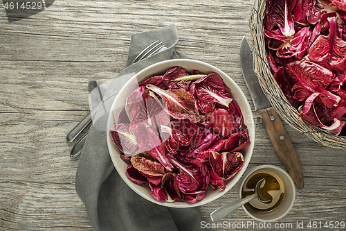 Image of Red lettuce salad