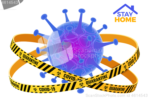 Image of covid-19 coronavirus quarantine stay home