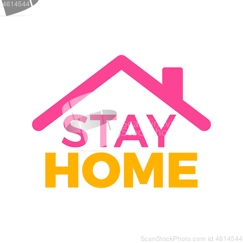 Image of covid-19 coronavirus quarantine stay home logo