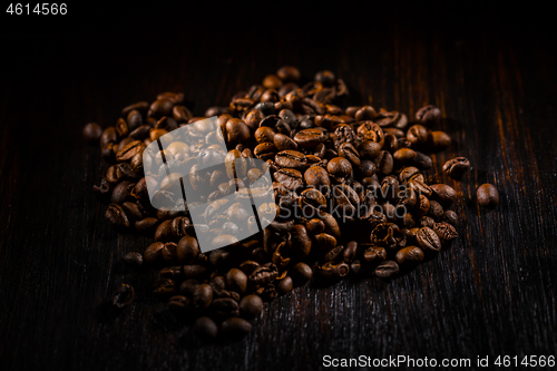 Image of Coffee beans on dark background