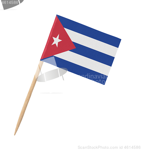 Image of Small paper Cuban flag on wooden stick