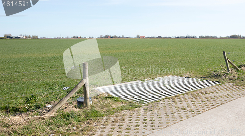 Image of Cattle grid in ground