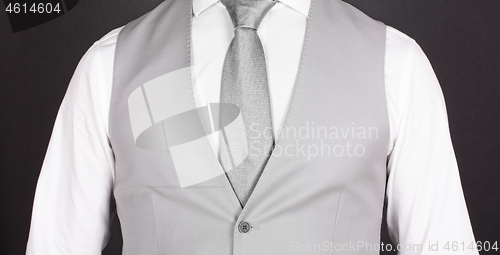 Image of Man in a grey suit, close-up