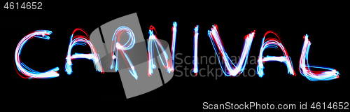 Image of Red neon sign of festive greetings.